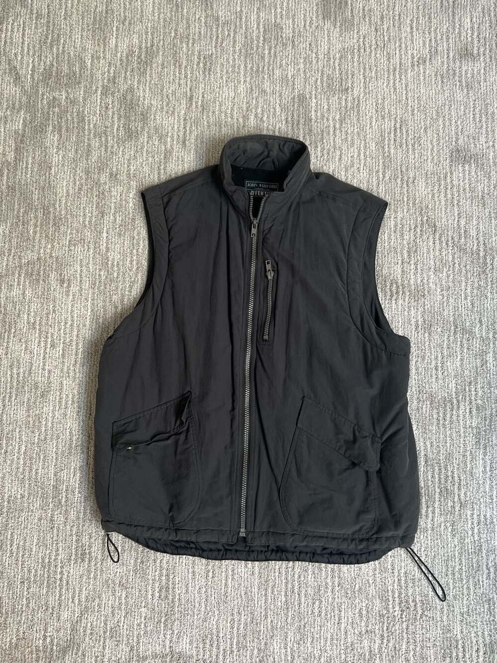 John Ashford Adventure Men's Black Fleece Lined Full Zip Outdoor Vest